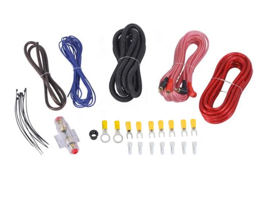 

Wholesalers Audio Subwoofer Power Cable AMP Car Audio 10GA Cable Kit Amplifier Installation Wiring kits