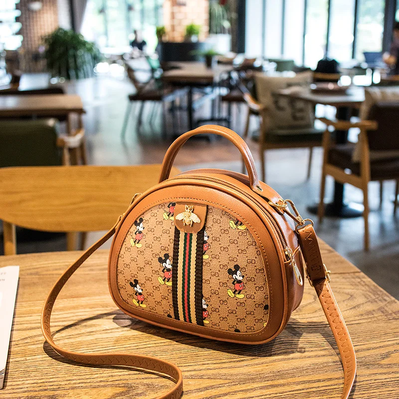 

Hot sale GG Mickey bag wallet women ladies cartoon backpack girls single shoulder bag handbag classic leather bag gift for girl