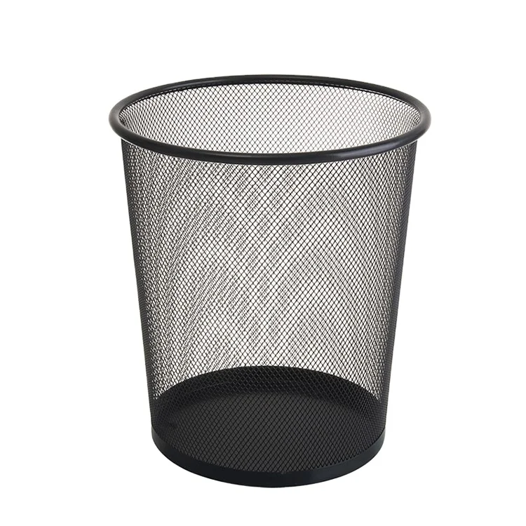 

Hotel room metal wire a wire fence stainless steel household supplies kitchen food trash can, Black