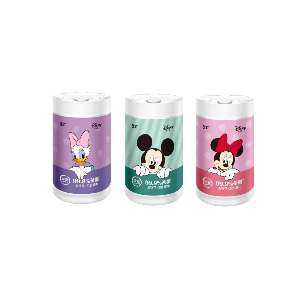 

Disney Antibacterial Wipes Honeysuckle Extract Car Cleaning Wet Tissues