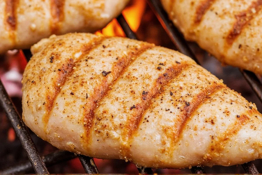 Chicken breast on a grill