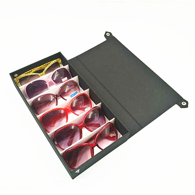 

Wholesale New Oxford Cloth Sunglasses Display Case High Quality 3/6/8 Grid Glasses Eyeglasses Storage Box