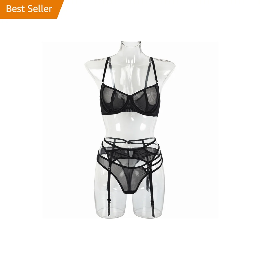 

Ladies Underwear Sexy Bra And Panty New Design Lingerie Sexy Hot Transparent mesh Lingerie Set Sexy Lingerie Underwear