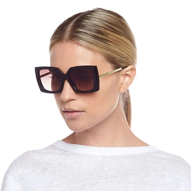

XXL Oversized Thick Vintage Women Luxury UV400 Flat Lens Sun Glasses with Pearl