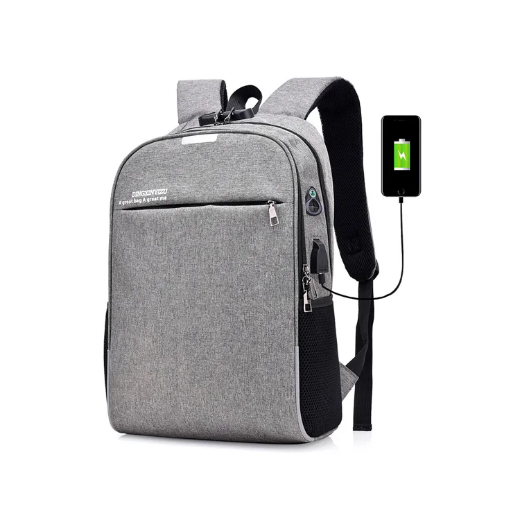 

High Quality Wholesale Oem Customized Colorful Laptop Backpack Usb Charger, Black, grey