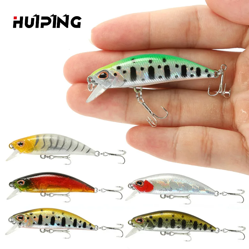 

HUIPING 5g 50mm Minnow Lure fishing Pesca Sinking minnow Fishing Lures Hard Bait Wobbler M45, 15 colors
