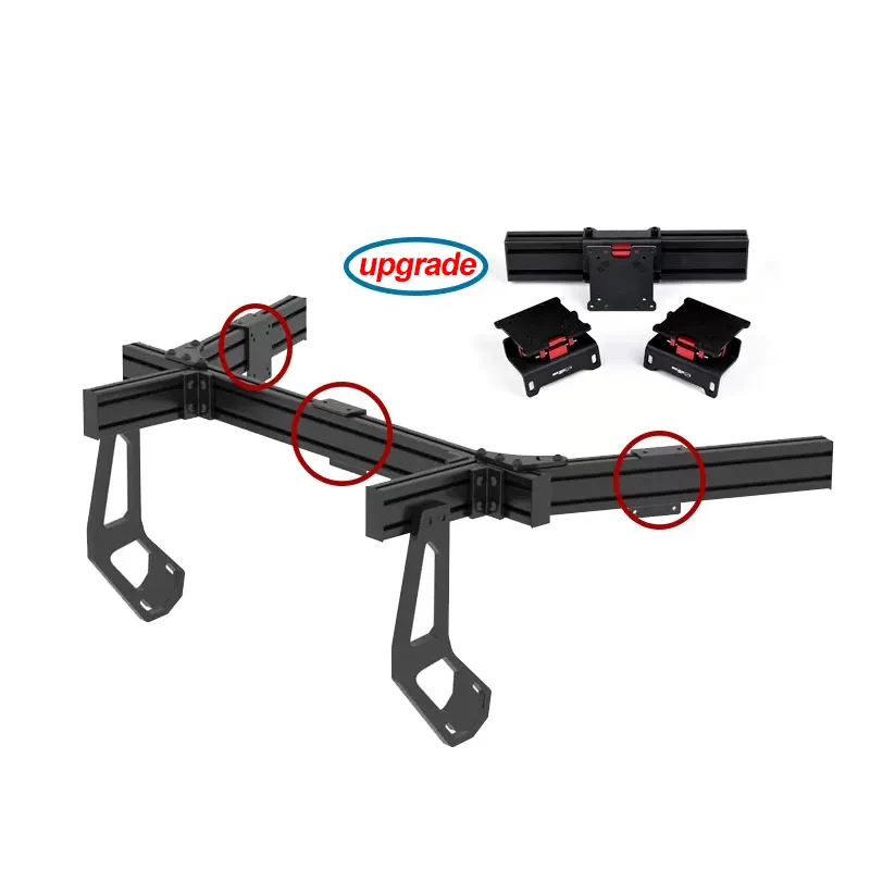 Wholesale Large Stock New Design Anodized Diy Adjustable Vesa Free Standing Integrated Single Triple Monitor Mount