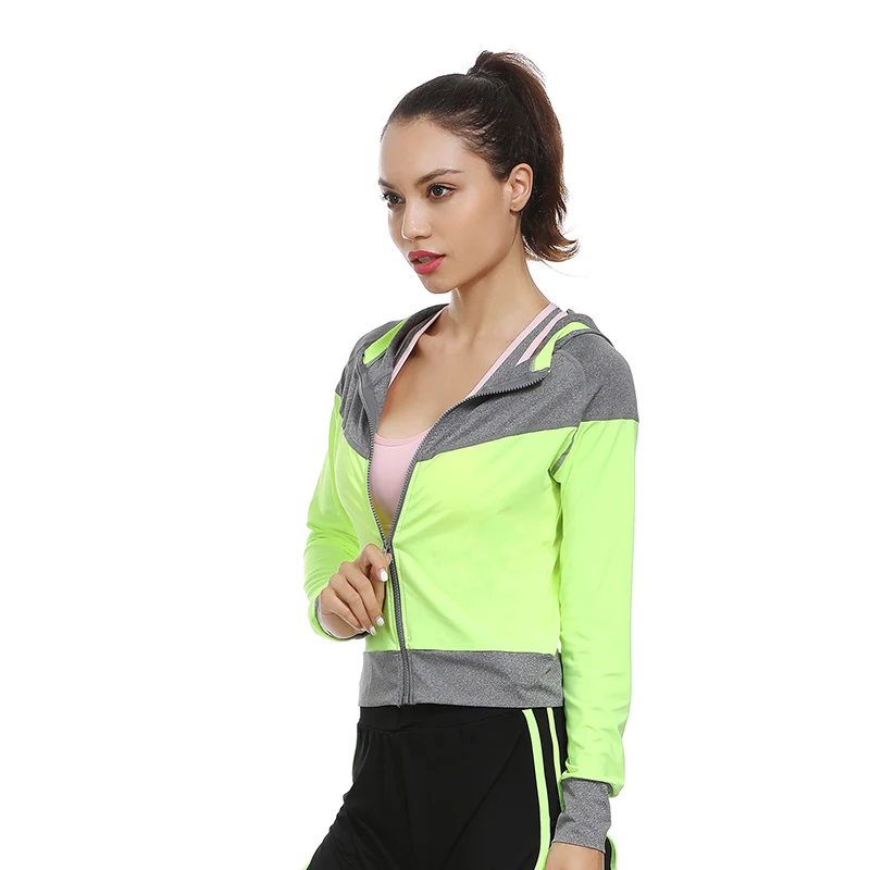 

Active Sportswear Fitness Yogawear Nylon Spandex Yoga Women Sports Jacket
