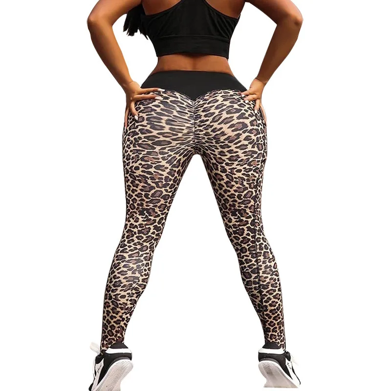 

Wholesale Fashion Fitness Pants Luxury Customized Print Leopard Leggings for Women