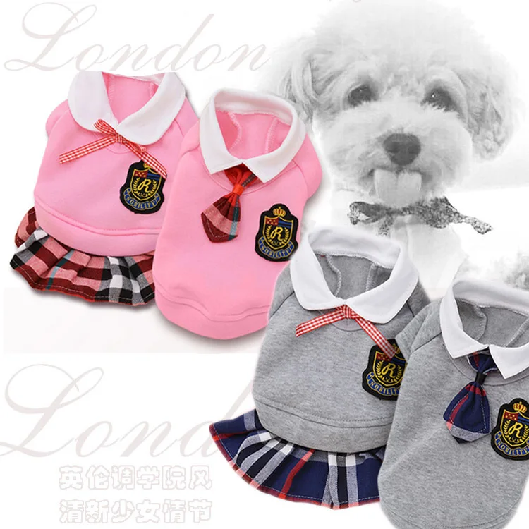 

Amazon hot selling popular college style pet couple clothes pet dress dog clothes
