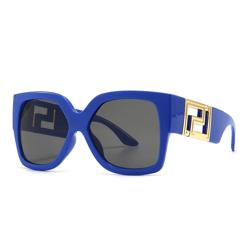 

stylist luxury designer medusa brand rectangle glasses shades sunglasses