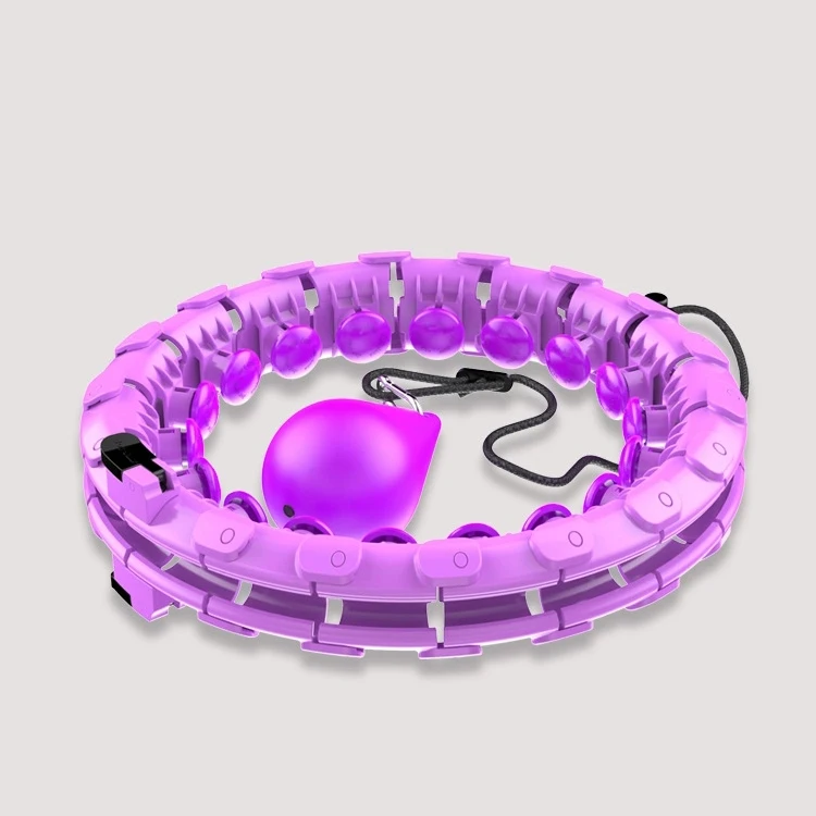 

new product Gym Equipment Hula ring Hoop with Exercise Ball exercise purple hula ring hoop, Purple/customrized