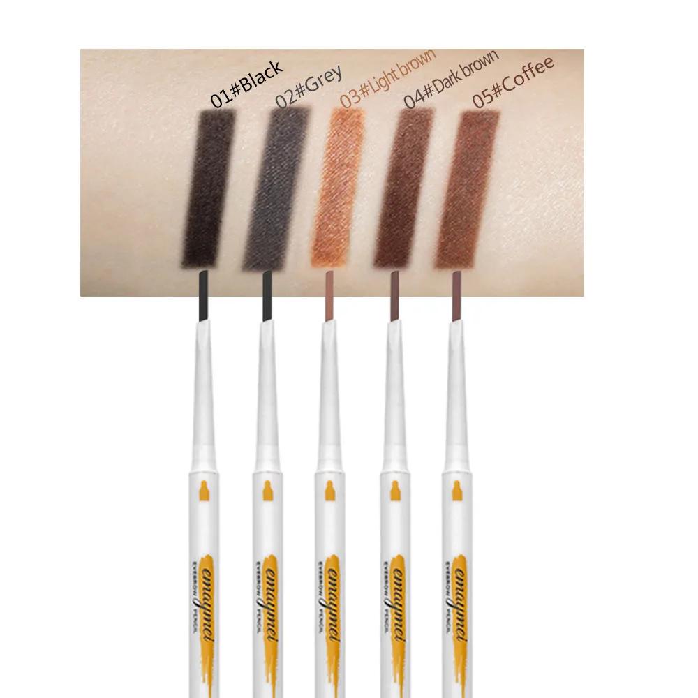 

Private Label Make Up Eye Brow Pen Set Pink Box Eyebrow Pencil With Eyebrow Comb, Multi-colored