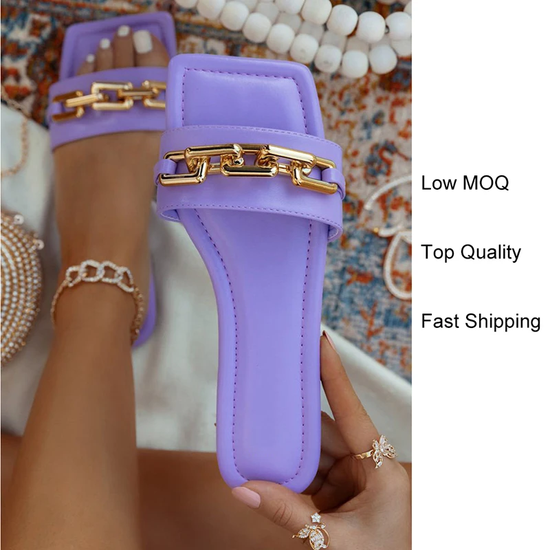 

2021 Lady Slides And Shoes Wholesale Flat Women's Sandals Summer New Slippers