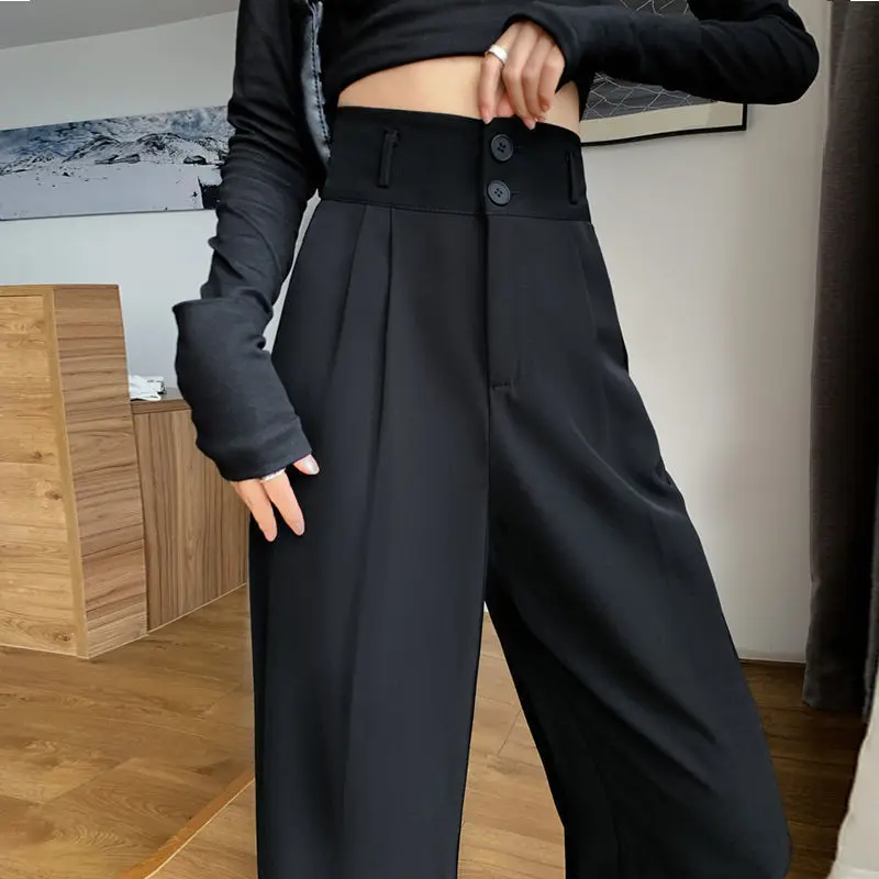 

Wholesale Suit Pants Female 2022 Spring and Autumn New Korean Style Casual Wide Leg Pants High Waist Slim Women's Pants