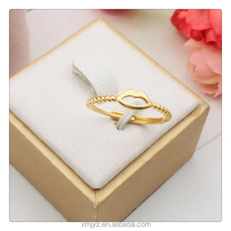 

Vietnam Placer Gold Jewelry Brass Gold-Plated Accessories Three-Heart Ring Peach Heart Ring Starry Ring Women's Accessories