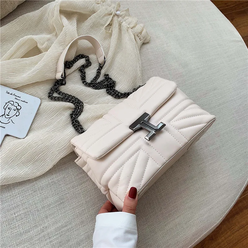 

Luxury Chain Crossbody Shoulder Bag Pu Leather Messenger Bag For Women