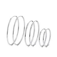 

RINNTIN SE146 Fashion 925 Sterling Silver Big hoop earrings for women.