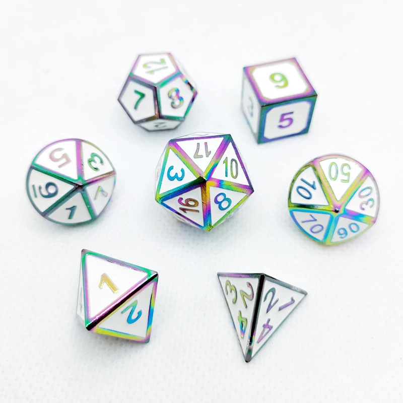 

7PCS dice polyhedral dnd dice custom metal dice set