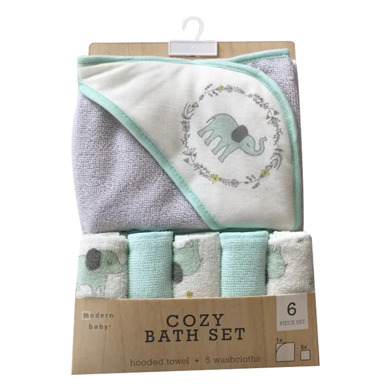 Wholesale 6in1 Baby Towel Hot Selling Baby Towel With Hood