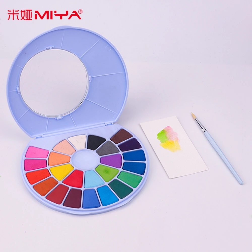 

High Quality MIYA HIMI Artists 24 Colors Solid Watercolor Set Paint Water Color