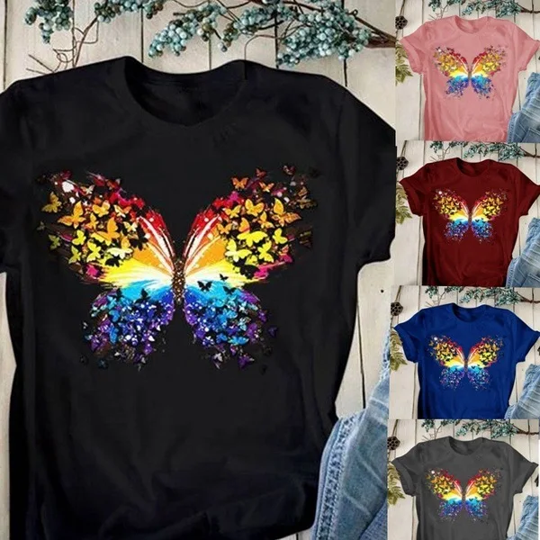 

Women's Printed T-shirt Print Short Sleeve Cartoon Pattern T-shirt