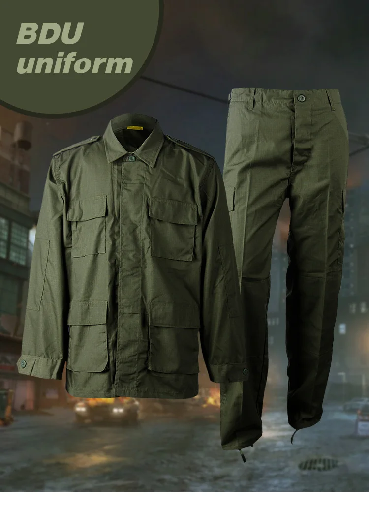 Wuhan Fronter Military BDU Army Tactical TC6535 Army Green BDU Dress Uniform