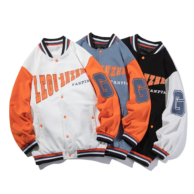 

Top Selling OEM plus size men's jackets custom varsity jacket designer jackets for men, Picture shows