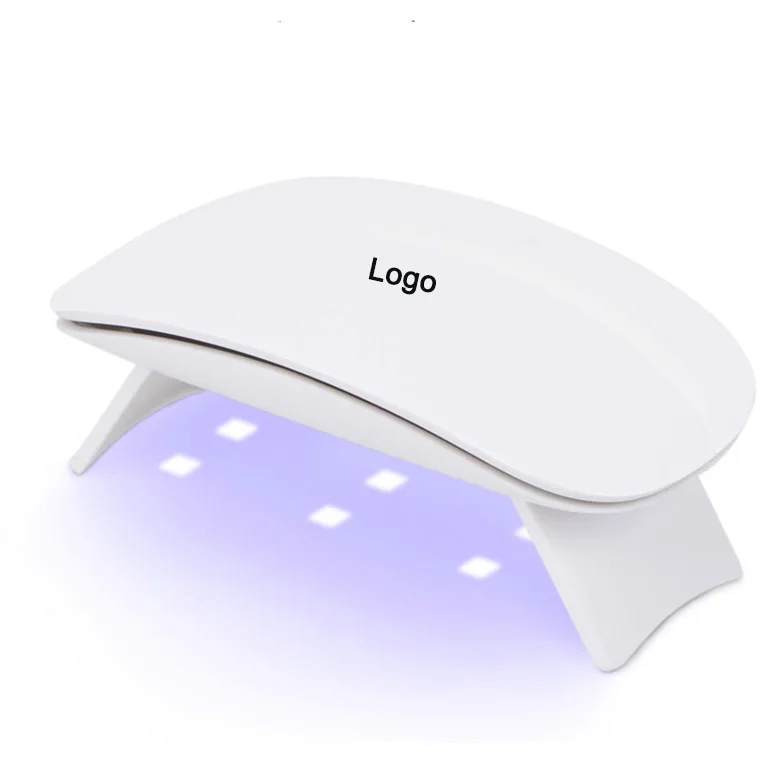 

Wholesale High Quality Private Label 6W White Cordless Mini UV Led Recharge Nail Lamp USB Portable Mouse Shape Nail Lamp