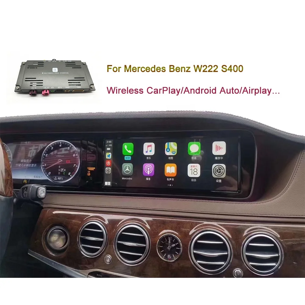 

Smart IOS Phone CarPlay Wireless For Mercedes Benz S400 W222 Apple CarPay Interface Android Mirroring Module Navigation Spotify