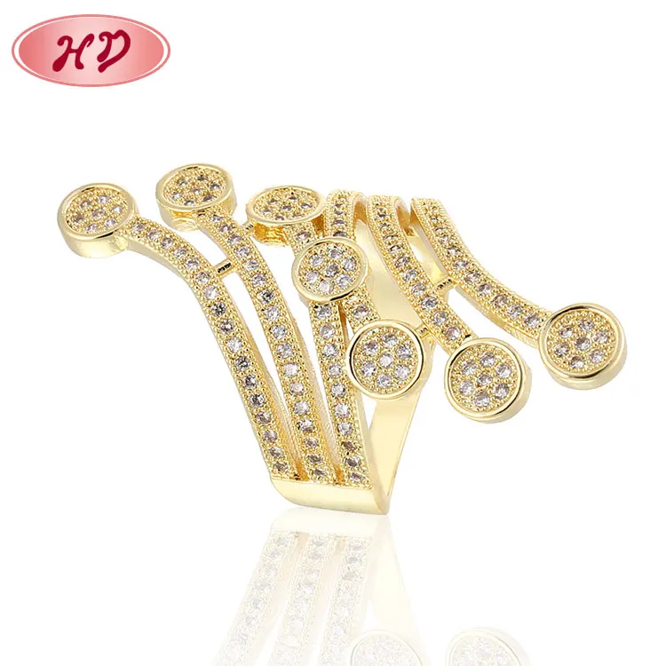 

High Quality Man Make Diamond Wedding Rings Yellow Gold Plated
