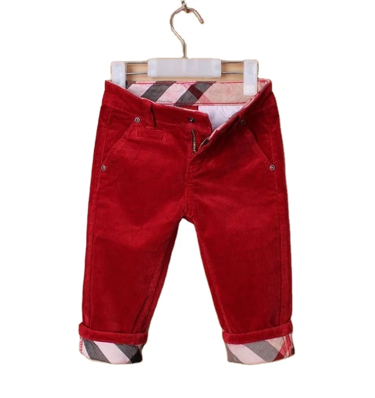 

Sales Boy's Corduroy Pants &Trousers .boutique little girl 2021year style PP Pants.Baby Kids Demin Jeans Corduroy trousers