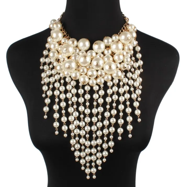 

Popular Elegant Simulated Pearl Bridal Jewelry Sets Wedding Jewelry Necklaces Earrings Sets