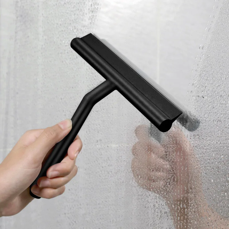 

BBA175 Hook Up Glass Artifact Car Glass Window Cleaner Home Kitchen Floor Cleaner Bathroom Toilet Wiper, Black,grey