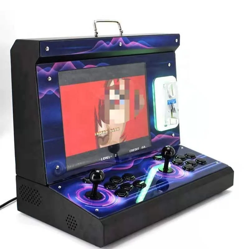 

Hot Sale Pandora Box Game Console Arcade Game Machine Coin Operated Fighting Video Game 2 Players Table top Arcade Machine, Black + red