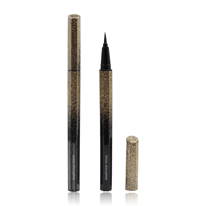 

New gold bling bling liquid eyeliner pencil profession waterproof long lasting eyeliner private label