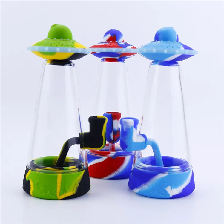 

China Top Smoke Shop Supplier Newest Design Silicone Smoking Bongo Water Pipe Glass Smoke Accessories, Various colors