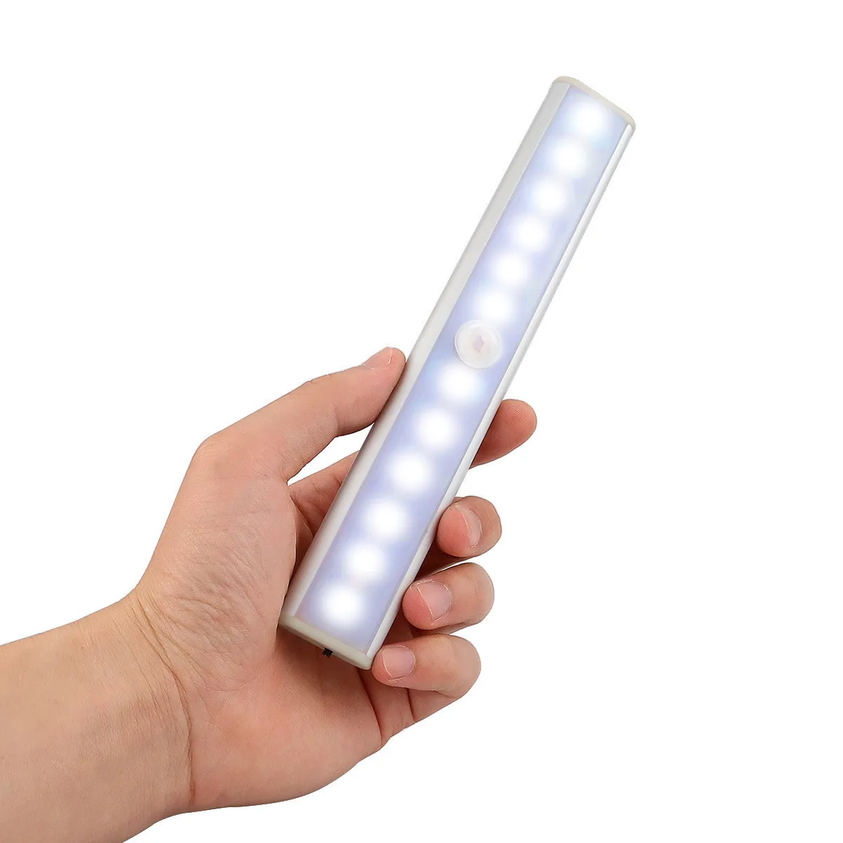 Battery Powered 10-led Wireless Motion Sensing Stick-on Anywhere Step LED Light Bar with Magnetic Strip