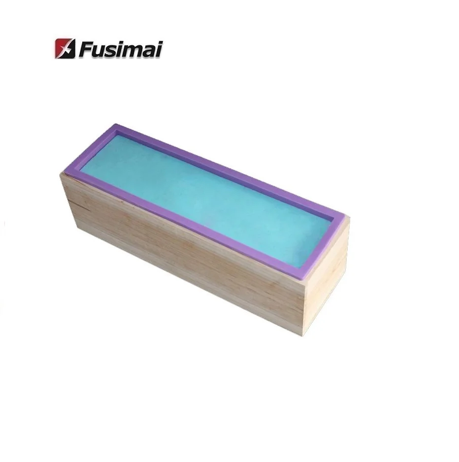 

Fusimai Custom Rectangle Loaf Mould Making Large Rectangular Silicone Soap Mold With Wooden Box