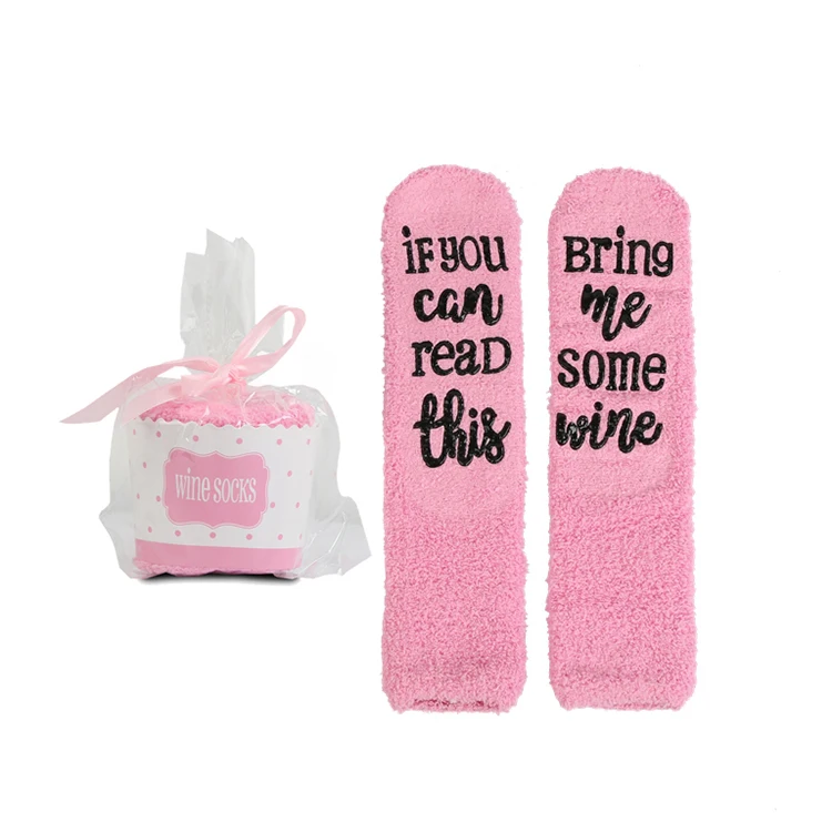 

Popular high quality microfiber lady winter wine socks