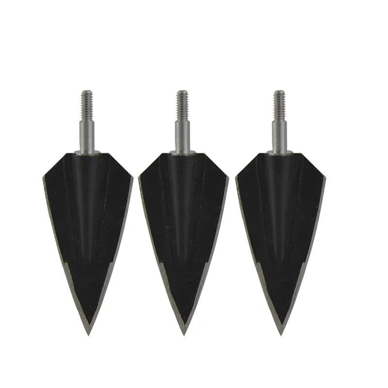 

Archery Black 160 Grain Shooting Carbon Bamboo Fiberglass Arrow Hunting Broadhead 2Blades
