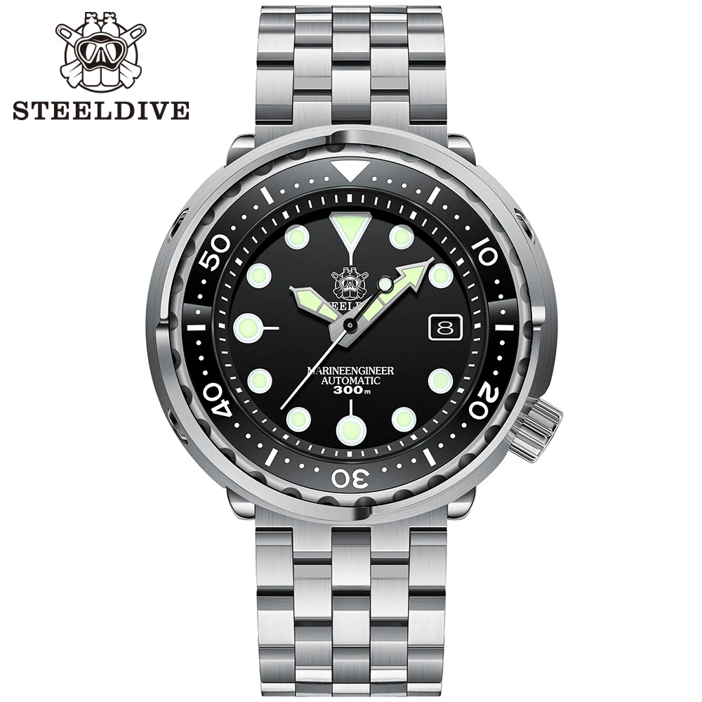 

In Stock! SD1975 Japan Movement NH35 300M Waterproof Luxury Mens Diver Watch with SS bracelet