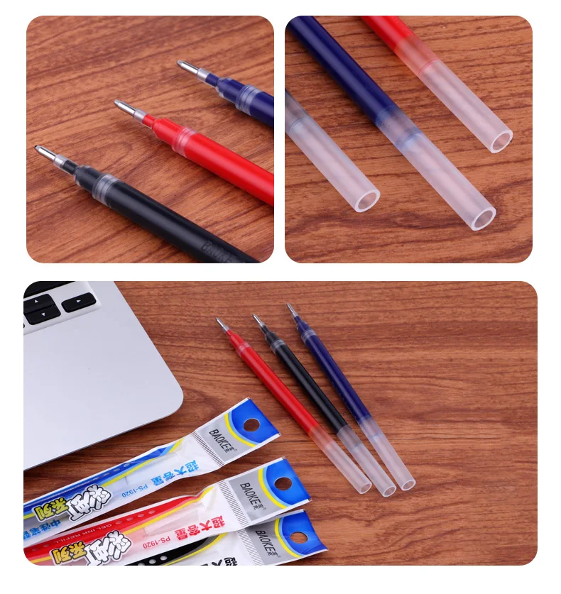 Baoke Smooth Writing Refill 1.0mm Rainbow Gel Ink Pen Refill With Jumbo