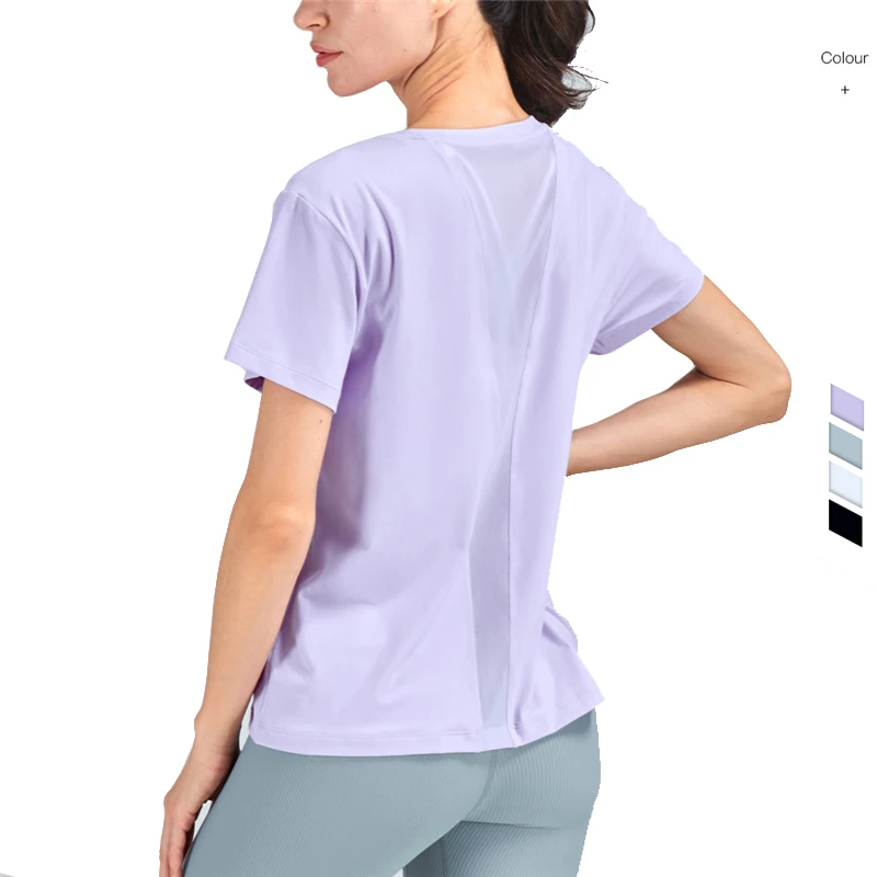 

wholesale quick dry breathable short sleeve women fitness clothing yoga sports clothes