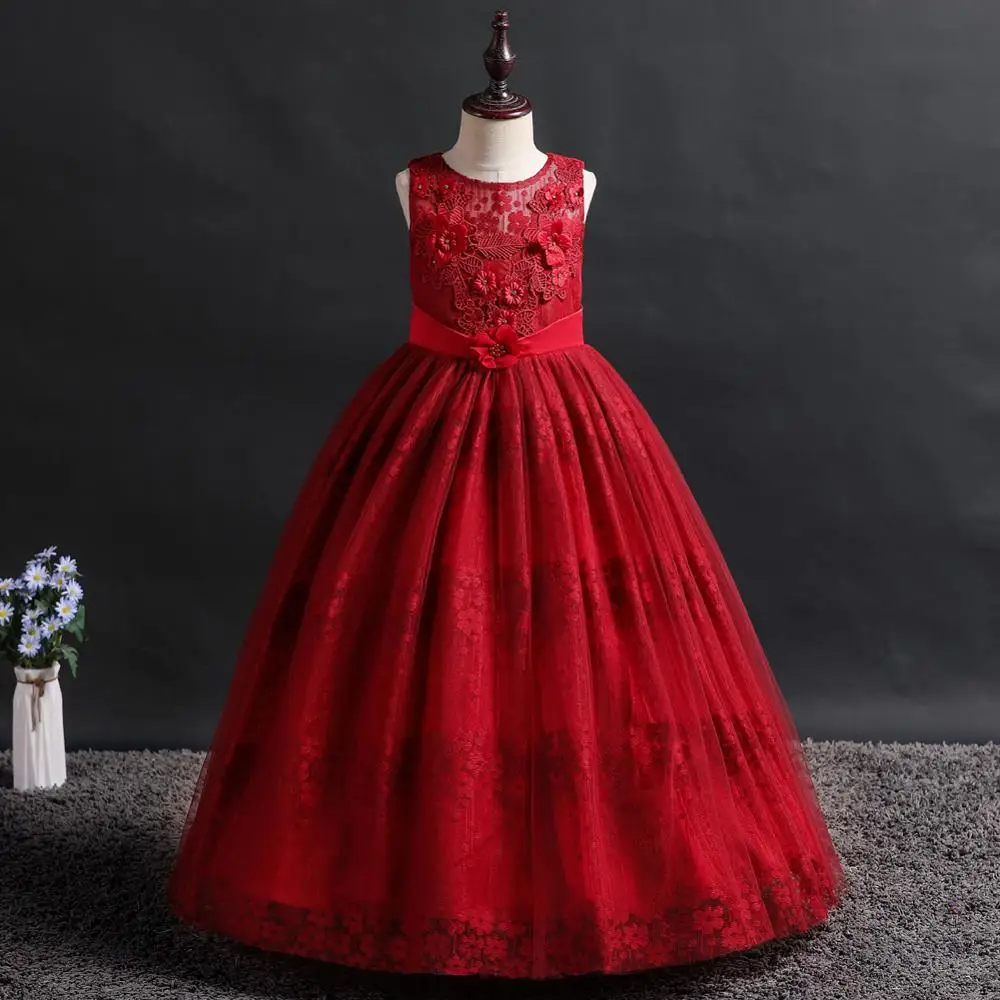 

Lovely Princess Teenage Girl Party Dress,Baby Girl Lace Dress Froks, As picture