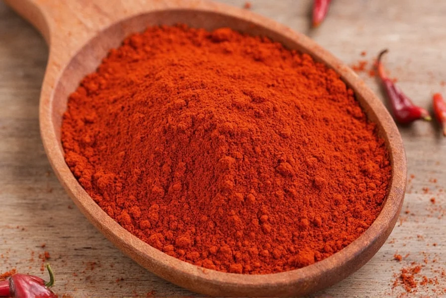 Close-up comparison of different red chili powder varieties in glass jars showing color variations from deep burgundy to bright red