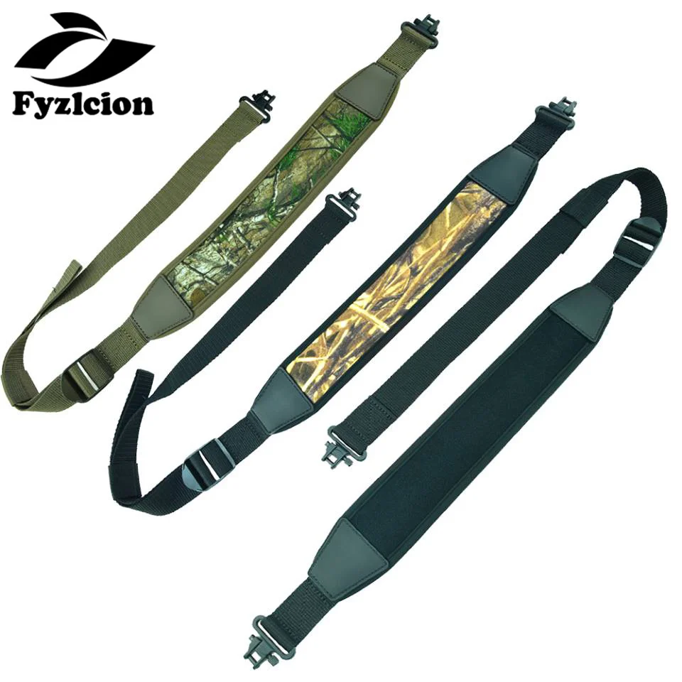 

Tactical Adjustable Gun Rifle Shotgun sling with 1.25" Quick Detach Sling Swivels, Black/green/camo