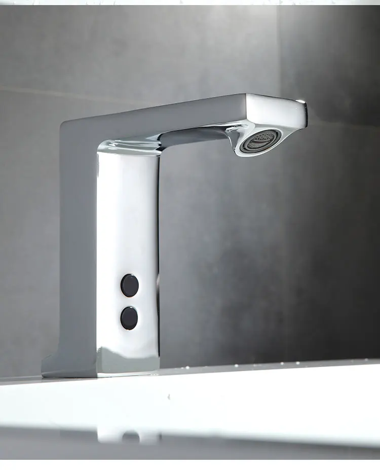 Bathroom Smart Faucets Deck Mounted Basin Tap Vintage Faucets Brushed Modern Battery Touch Taps Automatic Infrared Sensor Faucet