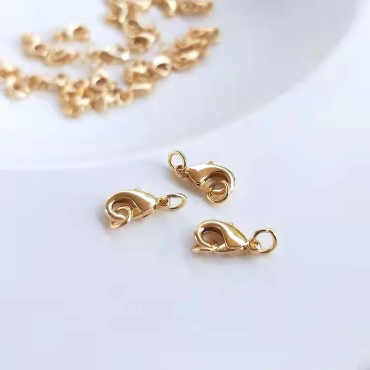 

BR002 14k 18k Gold Plated Jewelry Lobster Claw Clasp Findings for Jewelry Making