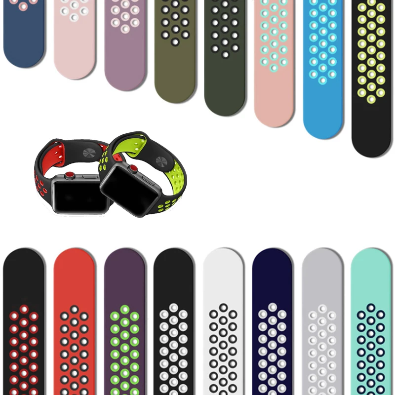

For Apple Watch Band,For Apple Watch Strap,Silicone Sport Smart Watch Band For iWatch Accessories 51 colors, Various